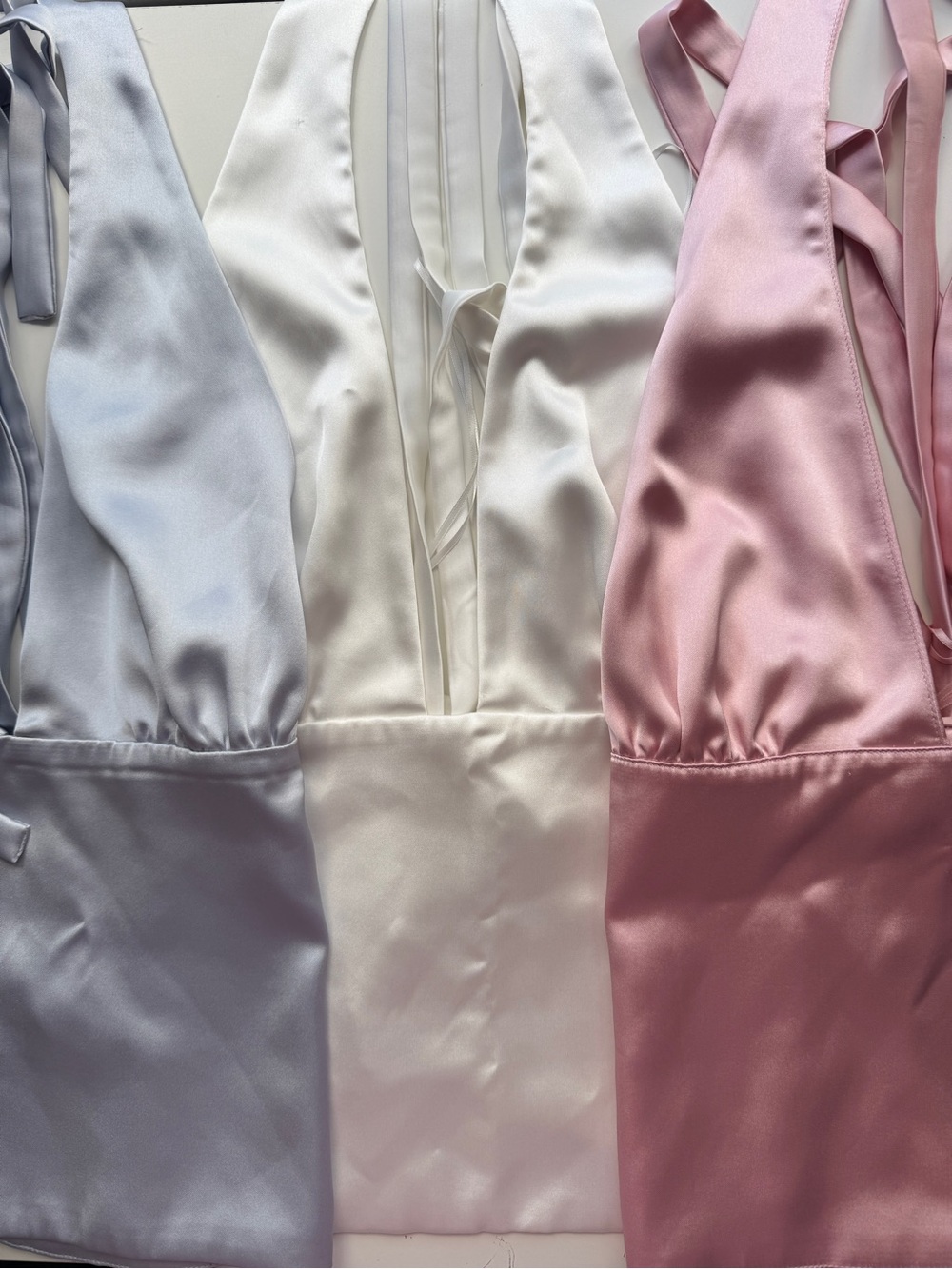Zara tops Satin Halter Chemise 3 in Lilac, White, Pink new size XL / L